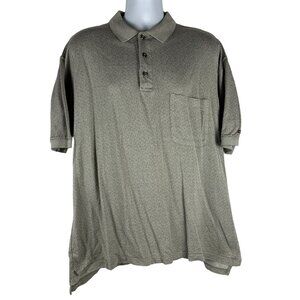 Izod Mens Large Double Mercerized Polo Shirt Gray 100% Cotton Made In India